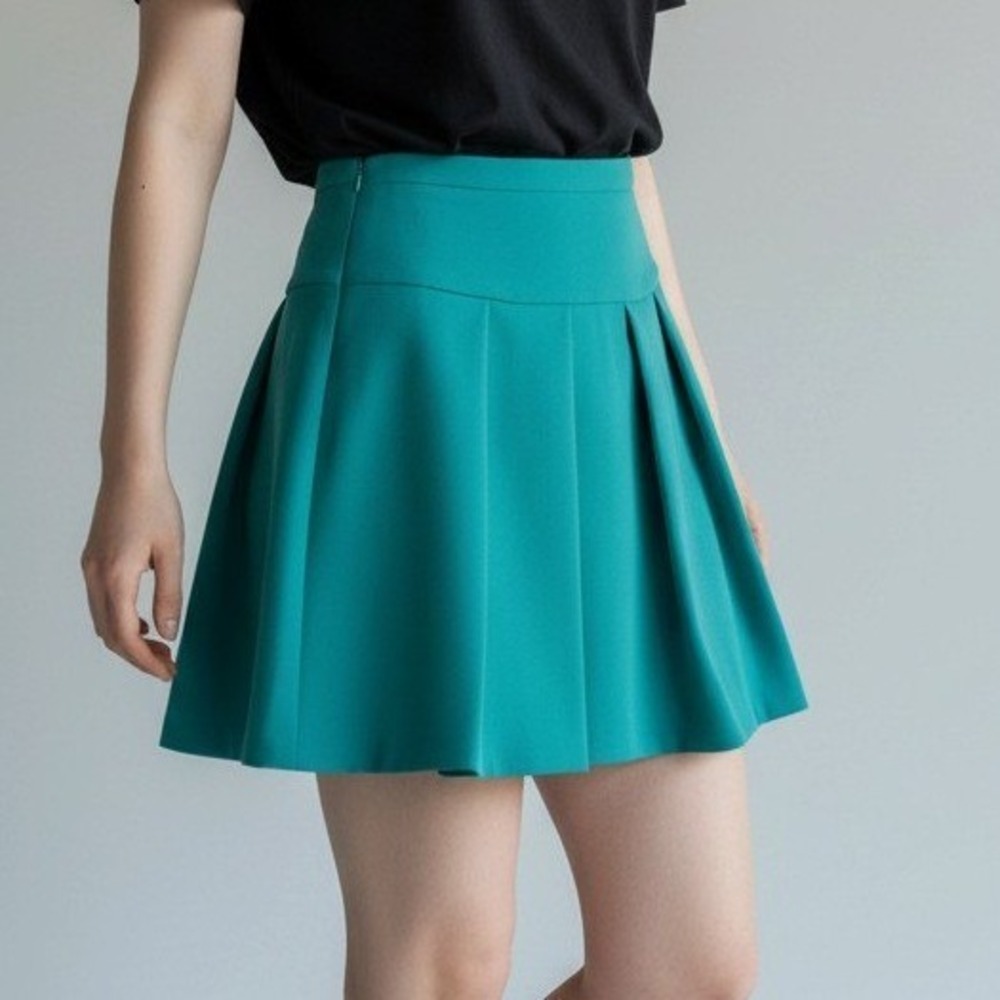 J.Crew Womens 6 NWT Tennis Core Preppy Collegiate Pleated Turquoise Mini Skirt